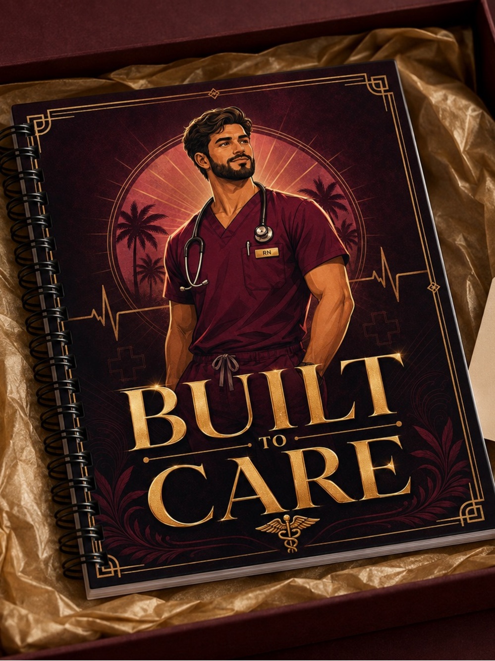 Built to Care Men’s Grooming Notebook - Burgundy